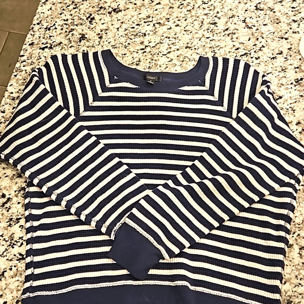 J CREW, blue/tan, top